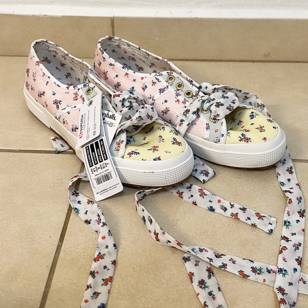 Blowfish Pink and Yellow Floral Sneakers